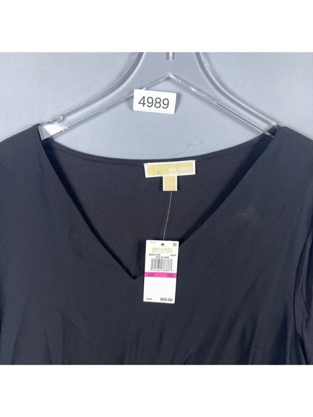 Michael Kors Tunic Top Size XXL Black V Neck Layered Long Sleeve Was $68 - Picture 12 of 12